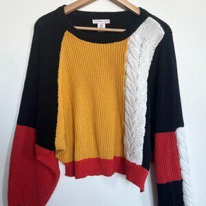 "Sincerely Jules" color-block knit sweater / Size M
